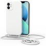 Θήκη Σιλικόνης με Λουράκι Orso Cloud για iPhone 12/12 Pro - White
