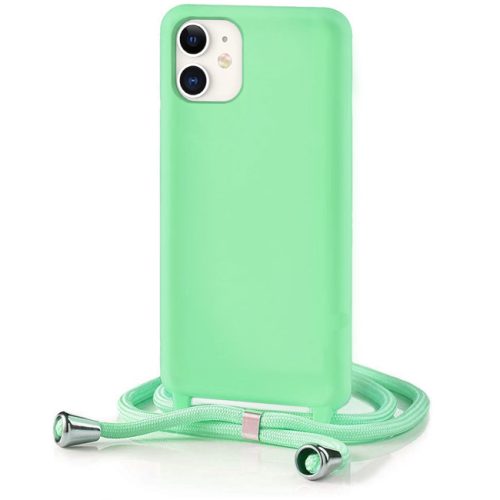 Θήκη Σιλικόνης με Λουράκι Soft Orso Cloud για iPhone 12/12 Pro - Matcha Green