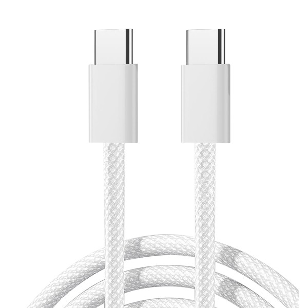 Καλώδιο Φόρτισης BlueO Braided Fast Charging από Type-C σε Type-C 60W, 1.2m - White