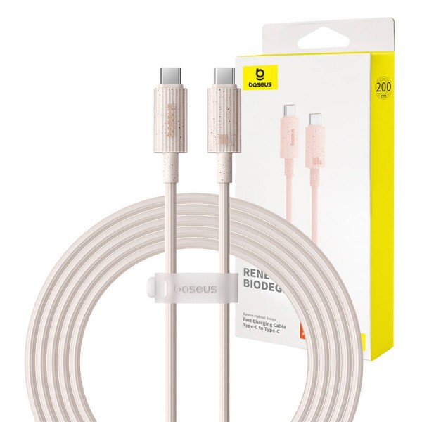 Καλώδιο Φόρτισης Baseus Habitat Series από USB-C σε USB-C, 100W, PD, 2m - Pink