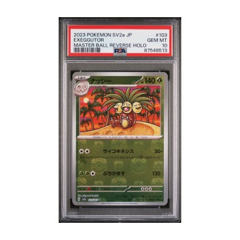 Exeggutor - Pokemon SV2a JP - Masterball Reverse Holo -  #103/165 - PSA GEM MT 10 - Pokemon Graded Card