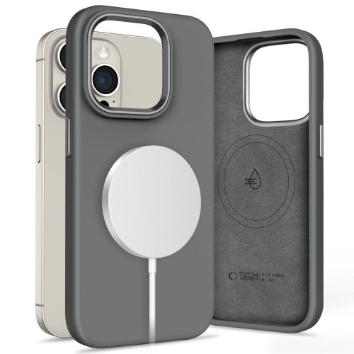 Θήκη Σιλικόνης Tech Protect Silicone με Magsafe για iPhone 15 Pro Max  - Black
