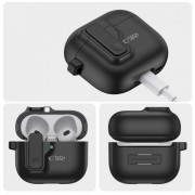 Θήκη Σιλικόνης Tech-Protect Slim Hook για Apple AirPods 4 - Black