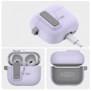 Θήκη Σιλικόνης Tech-Protect Slim Hook για Apple AirPods 4 - Lavander