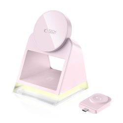 Tech Protect Ασύρματος Φορτιστής QI15W A43 3 σε 1 με MagSafe - Pink