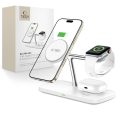 Tech Protect Ασύρματος Φορτιστής για Android & iPhone QI15W A45 3 σε 1 με MagSafe - White