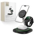 Tech Protect Ασύρματος Φορτιστής QI15W A46 3 σε 1 με MagSafe - Black