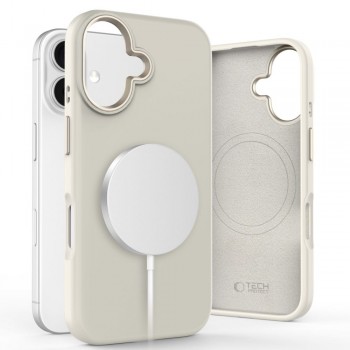 Θήκη Σιλικόνης Tech-Protect Pure με MagSafe για iPhone 16 - Cosmic Latte