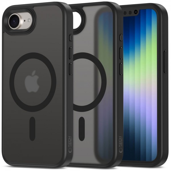 Θήκη Σιλικόνης Tech-Protect Magmat με MagSafe για iPhone 16e - Matte Black 