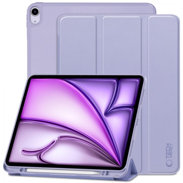 Θήκη Book Tech-Protect Pencil Series για Apple iPad Air 13 (2024) - Violet