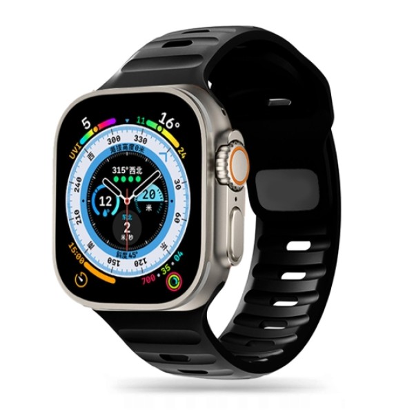 Λουράκι Σιλικόνης Tech-Protect Iconband Line για Apple Watch 42/44/45/49mm - Black