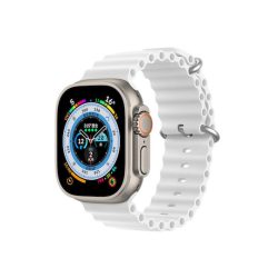 Λουράκι Σιλικόνης Wave Iconband Pro για Apple Watch 42/44/45/46/49mm - White