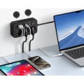 Πολύπριζο Tech-Protect 3 Θέσεων και 6 Θύρες USB/USB-C με Διακόπτη και Καλώδιο 2m - Black