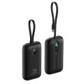 PowerBank Veger K1 - 10000mAh 35W Built in Cables Lightning & USB-C και με Θύρa USB-A και Θύρα USB-C Power Delivery / Quick Charge 3.0 - Black