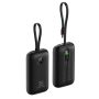 PowerBank Veger K1 - 10000mAh 35W Built in Cables Lightning & USB-C και με Θύρa USB-A και Θύρα USB-C Power Delivery / Quick Charge 3.0 - Black