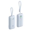 PowerBank Veger K1 - 10000mAh 35W Built in Cables Lightning & USB-C και με Θύρa USB-A και Θύρα USB-C Power Delivery / Quick Charge 3.0 - Frost Blue