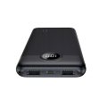 PowerBank Veger L10 - 10000mAh LCD Quick Charge 2x USB-A - Black