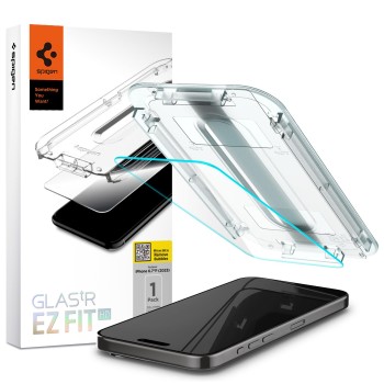 Tempered Glass Premium Spigen® GLAS.tR™ EZ FIT™ HD για Apple iPhone 15 Pro Max - Black