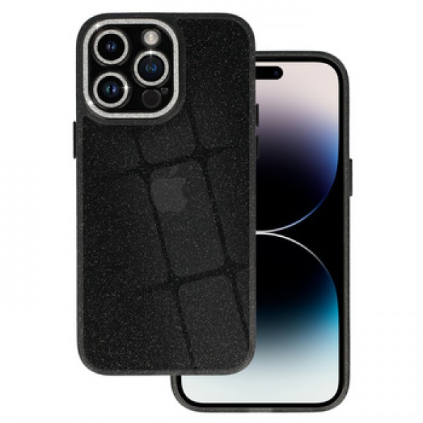 Θήκη Σιλικόνης  Liquid Glitter Camera Case για iPhone 12 Pro Max - Black