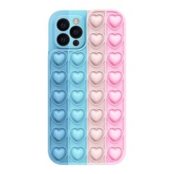 Θήκη Σιλικόνης Heart Pop It Case για Apple iPhone 13 Pro Max - Colourful Blue