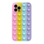 Θήκη Σιλικόνης Heart Pop It Case για Apple iPhone 12 Pro - Colourful