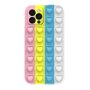 Θήκη Σιλικόνης Heart Pop It Case για Apple iPhone 12 Pro - Colourful
