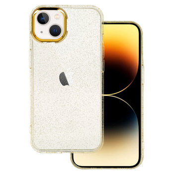 Θήκη Σιλικόνης Tel Protect Gold Glitter Case για Apple iPhone 13/14 - Gold