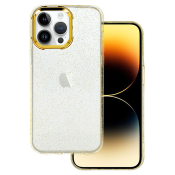 Θήκη Σιλικόνης Tel Protect Gold Glitter Case για Apple iPhone 14 Pro - Gold