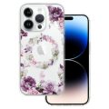 Θήκη Σιλικόνης Tel-Protect Flower Magsafe για iPhone 16 Pro Max - Purple
