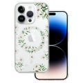 Θήκη Σιλικόνης Tel-Protect Flower Magsafe για iPhone 16 Pro - Clear