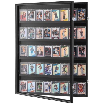Κάδρο για Graded Sports Card Display Frame με 98% UV Protection Clear View PC Glass, για TCG με κλειδαριά - Black