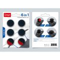 iPega P5006 Silicone Thumb Caps για PS5 Controller 6pcs - Black/Red