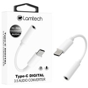 Αντάπτορας Lamtech από Type-C σε 3.5mm Jack(Female) - White