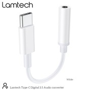Αντάπτορας Lamtech από Type-C σε 3.5mm Jack(Female) - White