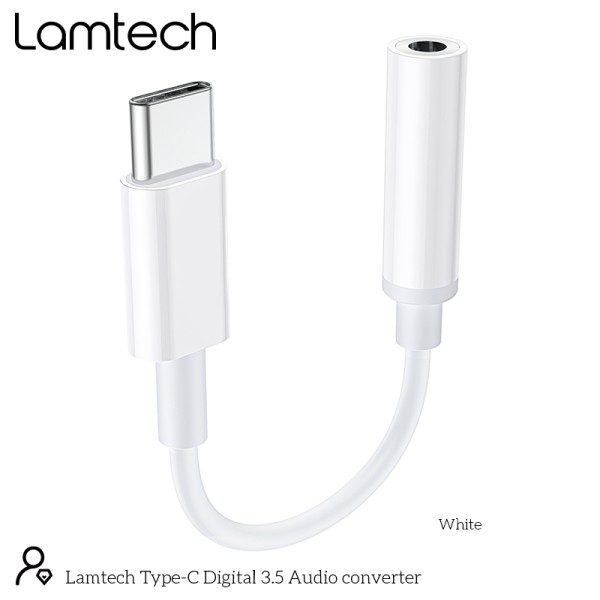 Αντάπτορας Lamtech από Type-C σε 3.5mm Jack(Female) - White