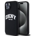 Θήκη Σιλικόνης DKNY White Printed Logo για Apple iPhone 13 - Black