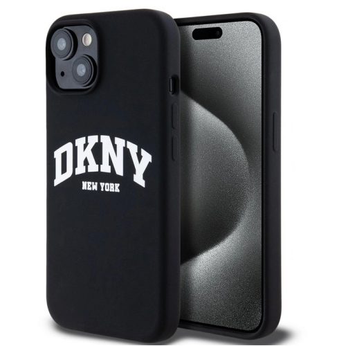 Θήκη Σιλικόνης DKNY White Printed Logo για Apple iPhone 13 - Black