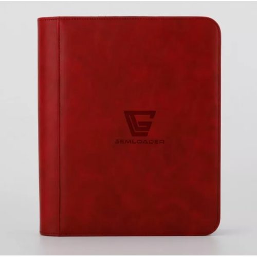 Άλμπουμ Καρτών Premium Toploader Gemloader Fit collector”s binder 3X4” - (112 θέσεις) 2x2 - Red 