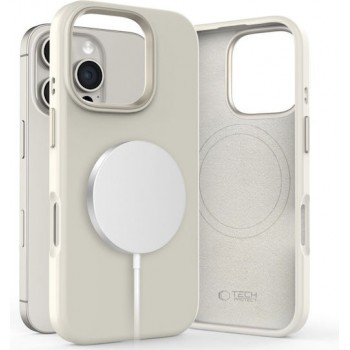 Θήκη Σιλικόνης Tech-Protect Back Cover Siicone Pure Magsafe για iPhone 16 Pro - Beige