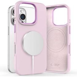 Θήκη Σιλικόνης Tech-Protect Back Cover Siicone Pure Magsafe για iPhone 16 Pro - Pink