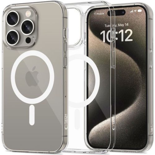  Θήκη Σιλικόνης Tech Protect Flexair Magsafe για iPhone 15 Pro Max  - Clear 