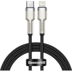 Καλώδιο Baseus Cafule Metal Braided USB-C to Lightning Cable 20W, 2m - Black