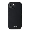 Θήκη Δερματίνης DKNY Silver Metal Logo για Apple iPhone 14 - Black