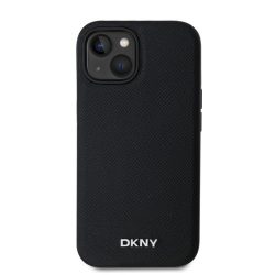 Θήκη Δερματίνης DKNY Silver Metal Logo για Apple iPhone 14 - Black