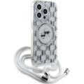 Θήκη Σιλικόνης Karl Lagerfeld Iml Monogram Back Cover με Λουράκι  για iPhone 15 Pro Max - Clear