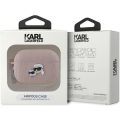 Θήκη Σιλικόνης Karl Lagerfeld Karl and Choupette Heads 3D Logo NFT για Apple AirPods Pro 2 - Pink