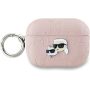 Θήκη Σιλικόνης Karl Lagerfeld Karl and Choupette Heads 3D Logo NFT για Apple AirPods Pro 2 - Pink