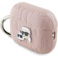 Θήκη Σιλικόνης Karl Lagerfeld Karl and Choupette Heads 3D Logo NFT για Apple AirPods Pro 2 - Pink