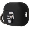 Θήκη Σιλικόνης Karl Lagerfeld Karl and Choupette 3D Logo NFT για Apple AirPods Pro 2 - Black