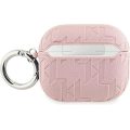 Θήκη Σιλικόνης Karl Lagerfeld Monogram Choupette Head  3D Logo NFT για Apple AirPods 3 - Pink